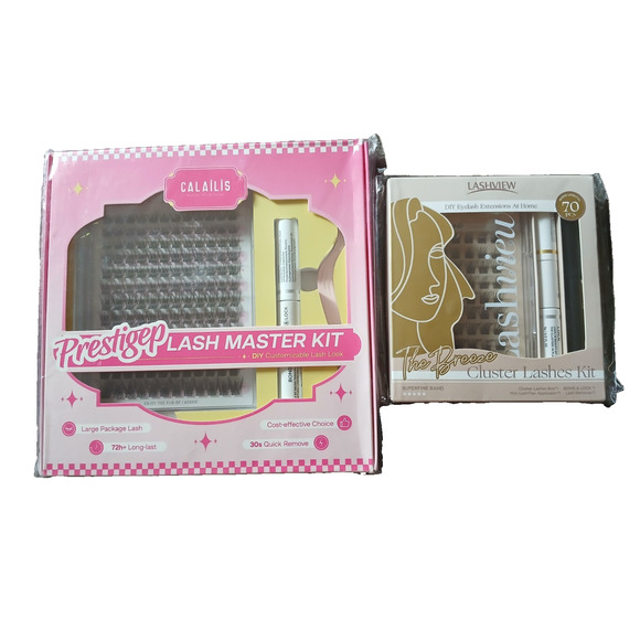DIY Eyelash Extension Kit Bundle w/ Glue & Remover – CALAILIS & LASHVIEW - Picture 1 of 6
